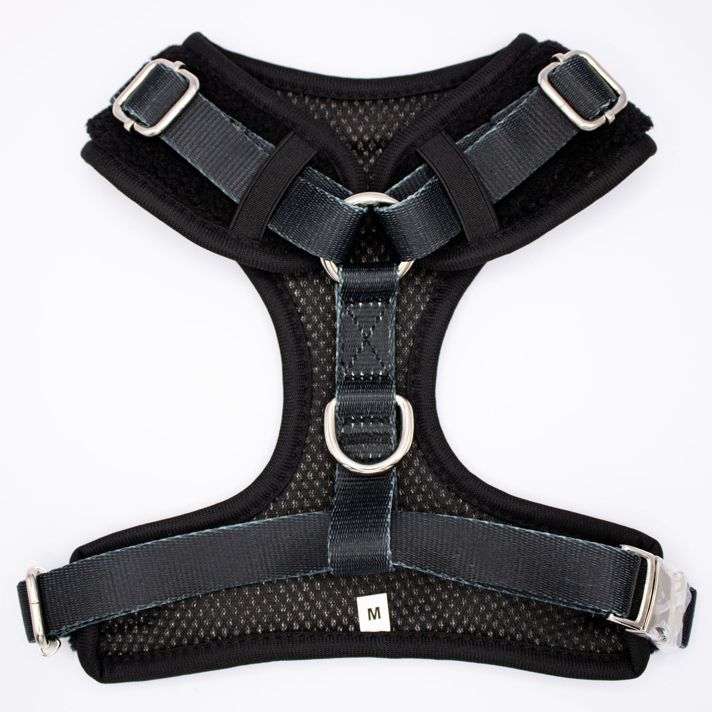 Adjustable Fleece Harness in Jet Black