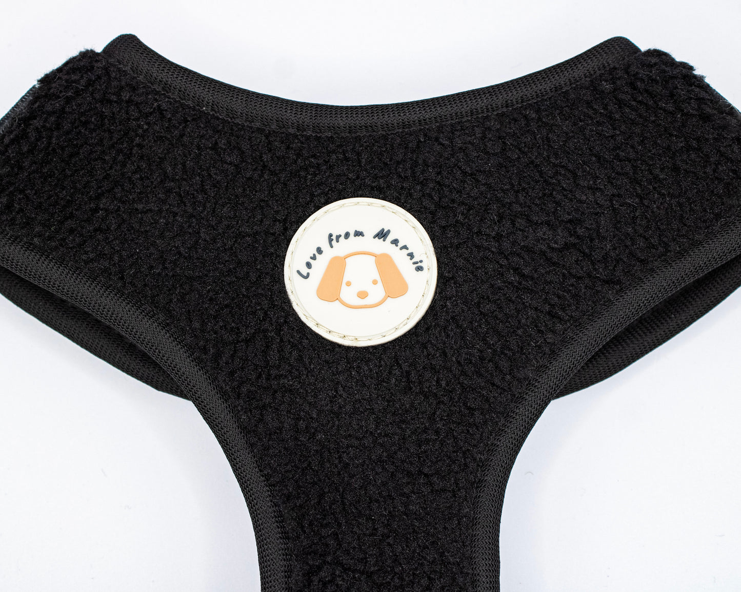 Adjustable Fleece Harness in Jet Black