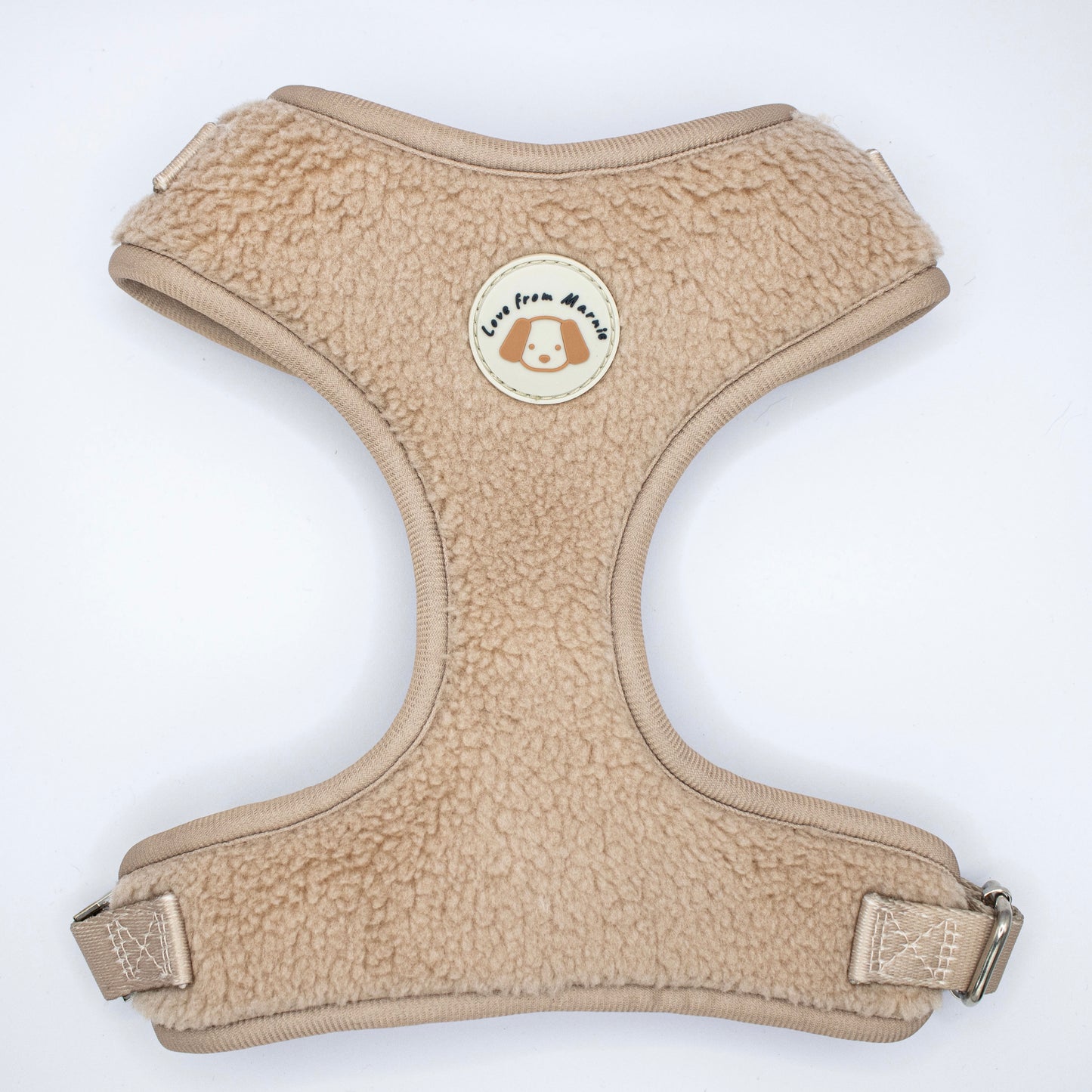 Adjustable Fleece Harness in Latte