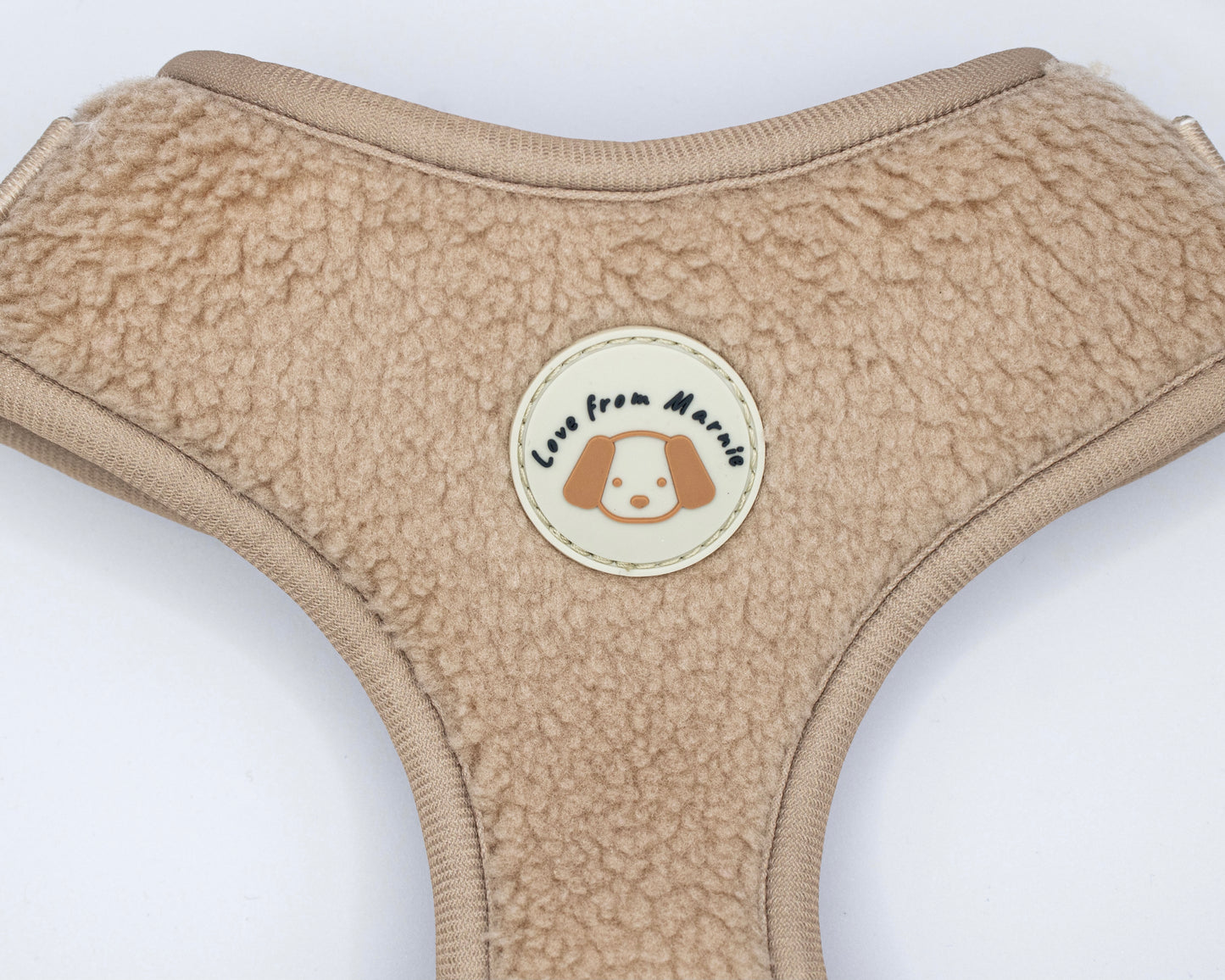 Adjustable Fleece Harness in Latte