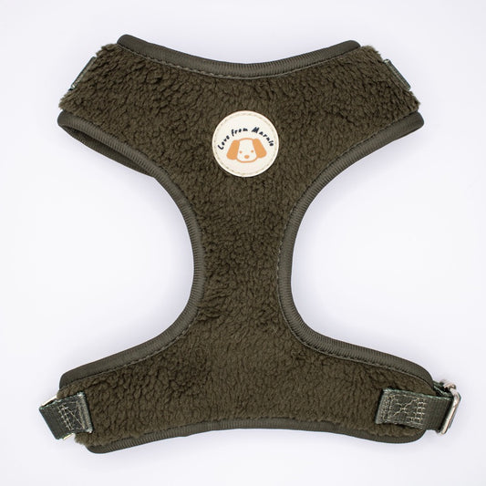 Adjustable Fleece Harness in Olive